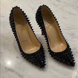 Authentic Christian Louboutin Pigalle Patent Spikes